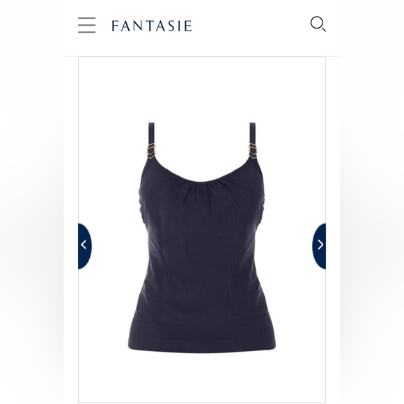 Fantasie NWT Long Island Navy Tankini Top size 36DD - Picture 1 of 13